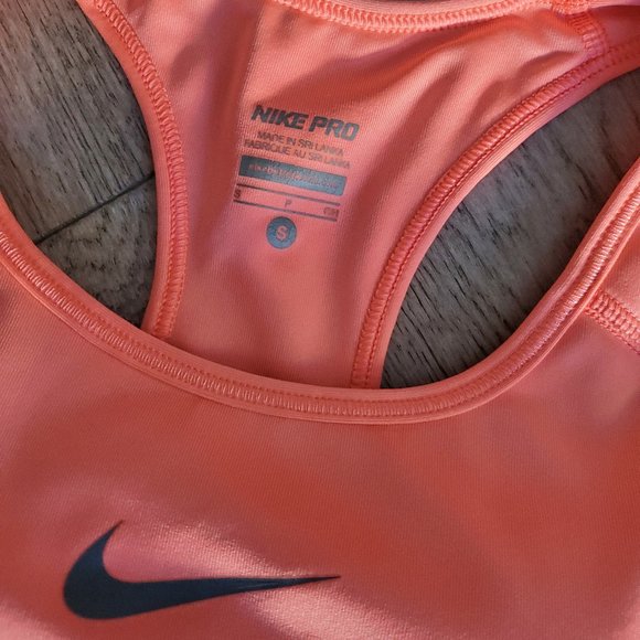 Nike Pro Sports Bra - Peach/Salmon - Picture 3 of 5